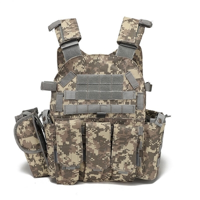 600D MOLLE Tactical Vest Camouflage Nylon Multi Functional 1.1kg