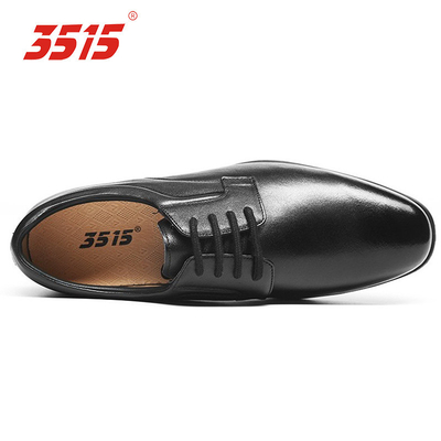 Breathable Lace Up Military Dress Shoes Pigskin Lining Business Formal Shoes Genuine Leather