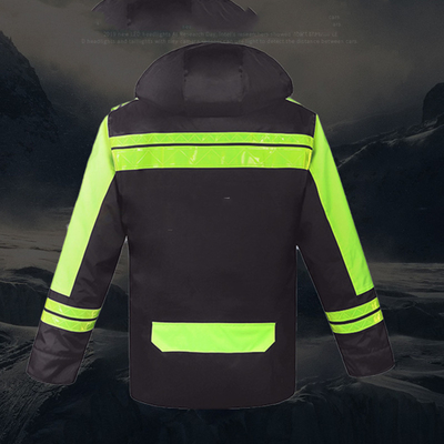 Oxford Waterproof Fluorescent Work Coats Windproof Zipper Design