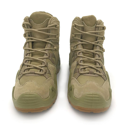 Combat Waterproof Leather Boots For Men Army Green Khaki