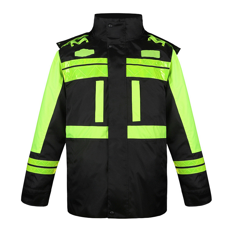 Oxford Waterproof Fluorescent Work Coats Windproof Zipper Design